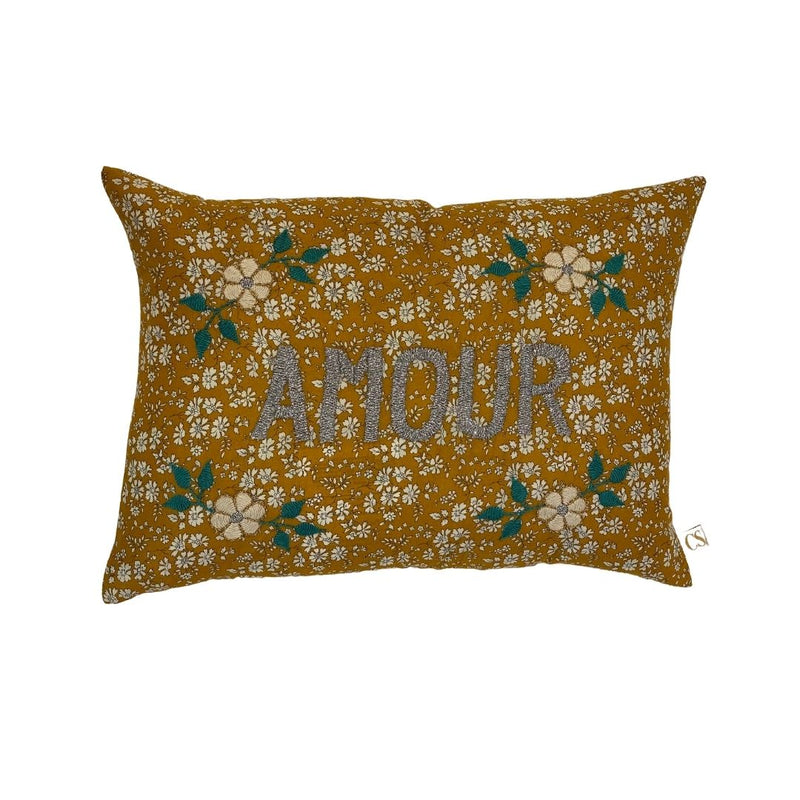 Pillowcase  “Amour” - Mustard Floral